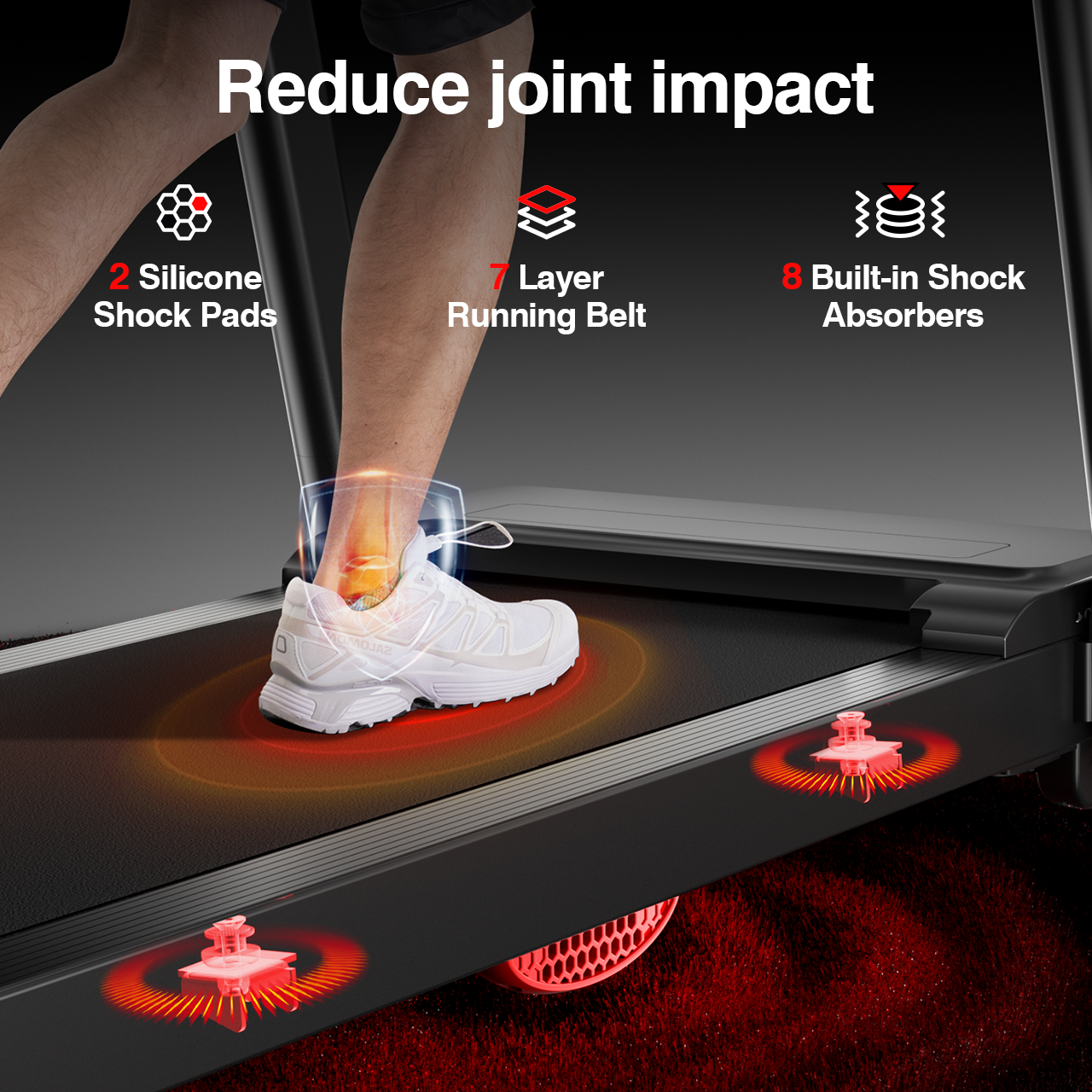 Folding Treadmills for Home Office, Walking Pad Treadmill with Heart Rate Monitor, Dual Cushion System and Cup Phone Holder, 265lbs Capacity, Ideal for Family Workouts for Christmas