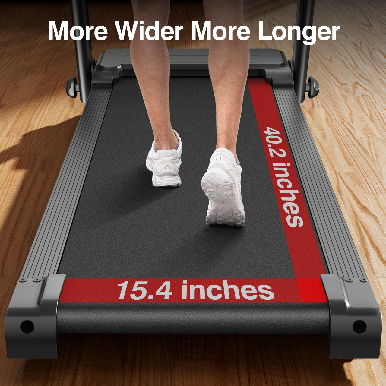 Folding Treadmills for Home Office, Walking Pad Treadmill with Heart Rate Monitor, Dual Cushion System and Cup Phone Holder, 265lbs Capacity, Ideal for Family Workouts for Christmas