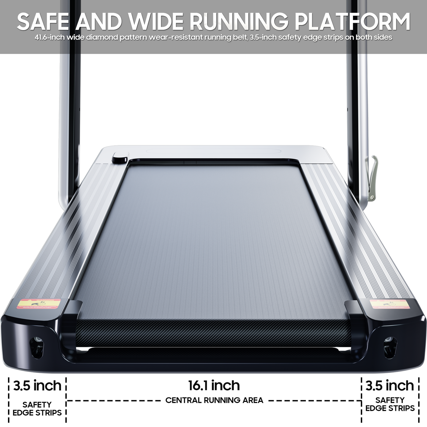 Foldable Portable 2 in 1 Treadmill for Home Office, 7.5 MPH Running & Walking Treadmill Installation-Free with Bluetooth Speaker & APP Control