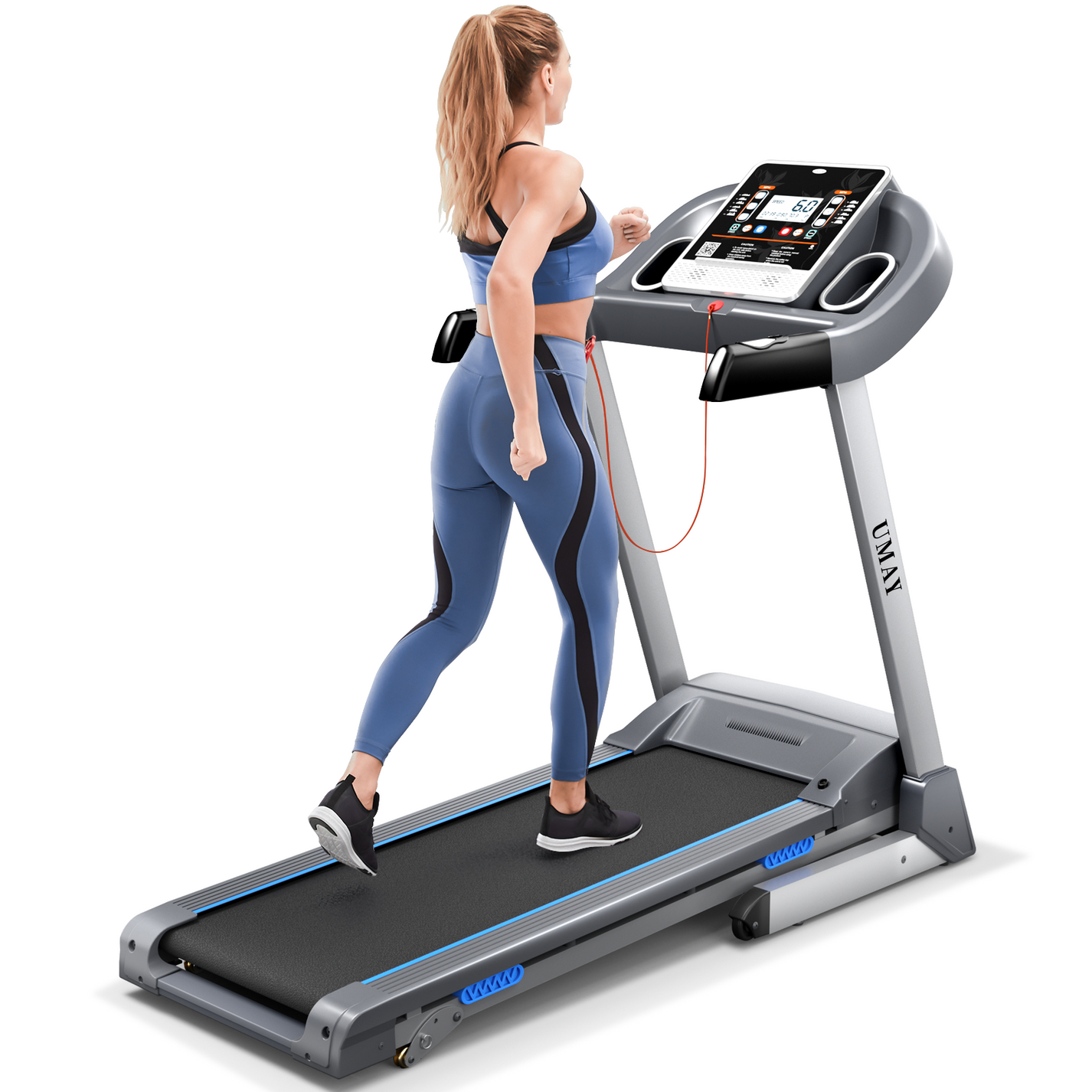 Foldable Treadmill with Incline, Portable Treadmills for Home Fitness